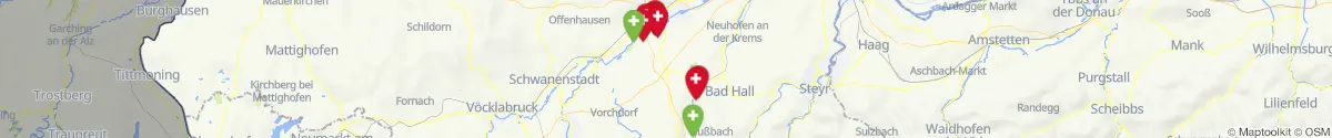 Kartenansicht für Apotheken-Notdienste in der Nähe von Sattledt (Wels  (Land), Oberösterreich)